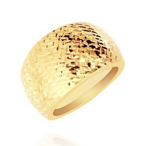 Gold breiter Diamantring 585 gefräst