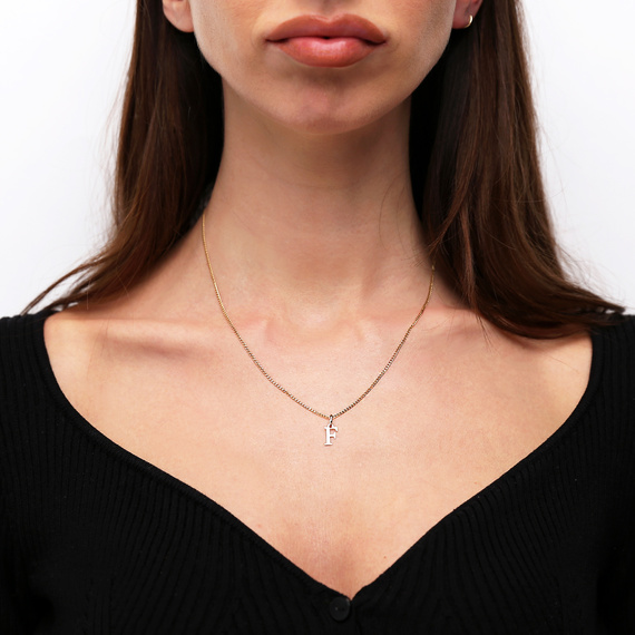 Goldanhänger 585 einfacher Kleinbuchstabe H