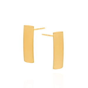 Goldene Ohrstecker 585 glatt klassisch mit Steckverschluss
