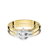 Gold Verlobungsring mit Diamant Weißgold 0,04 ct
