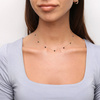 Gold 585 Choker-Halskette Schwarzer Zirkonia-Anhänger 7 Zirkonias