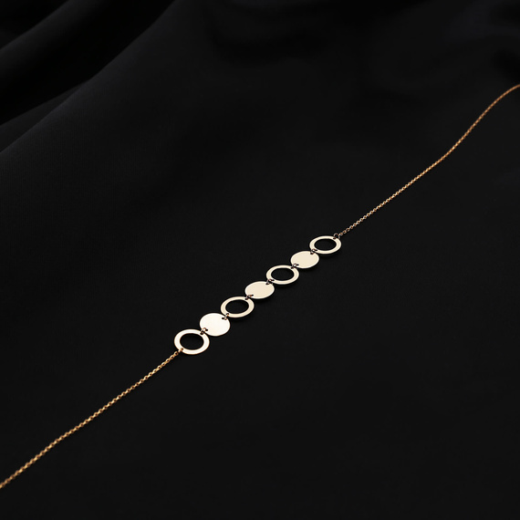 Halskette aus Gold mit Sternen und weißen Zirkonen 333 Nyks