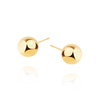 Gold 585 glatt 8 mm Kugel Ohrringe große Post