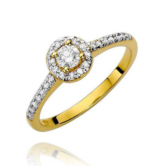 Verlobungsring aus Gold mit 0,52 Karat Diamanten