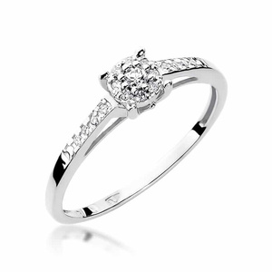 Verlobungsring aus Gold mit 0,12 Karat Diamanten