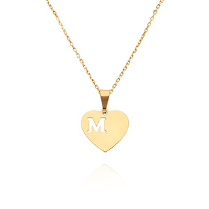 Gold-Anhänger Herz 585 Buchstabe M Höhe 1,8 cm