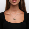 Gold Schmetterling Halskette 585 Schmetterling farbig emailliert 42-47 cm