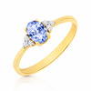 Goldring 585 Saphir 0,43 Karat Diamanten 0,14 Karat