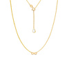 Gold 585 feierliche Unendlichkeitskette mit Zirkonia am Verschluss 42 - 45 cm