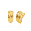 Goldene Ohrringe mit Diamanten 585 facettiertes Gelbgold mit englischem Verschluss