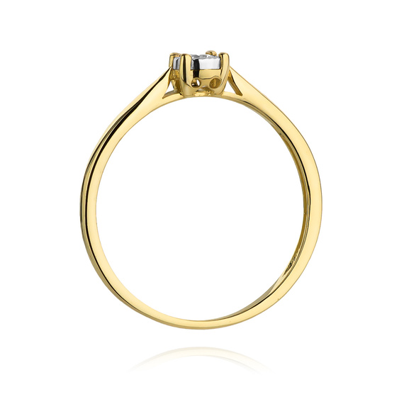 Verlobungsring aus Gold mit 0,08 Karat Diamant