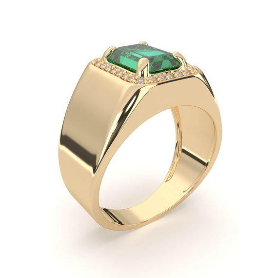 Gold 585 Diamant-Dreifachring mit weißen und schwarzen Diamanten 0,36 ct