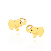 Goldene Ohrringe Elefanten 585 glatte Elefanten auf Steckern