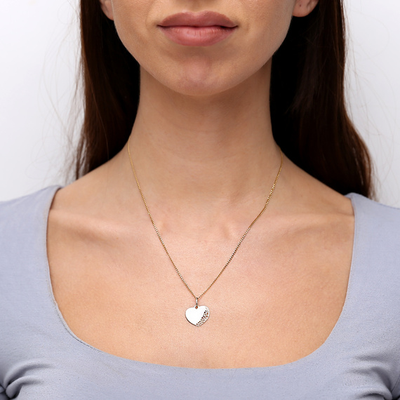 Gold-Anhänger 585 durchbrochenes Herz klein glatt