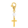 Gold 585 Charms Kreuz Anhänger für Armband