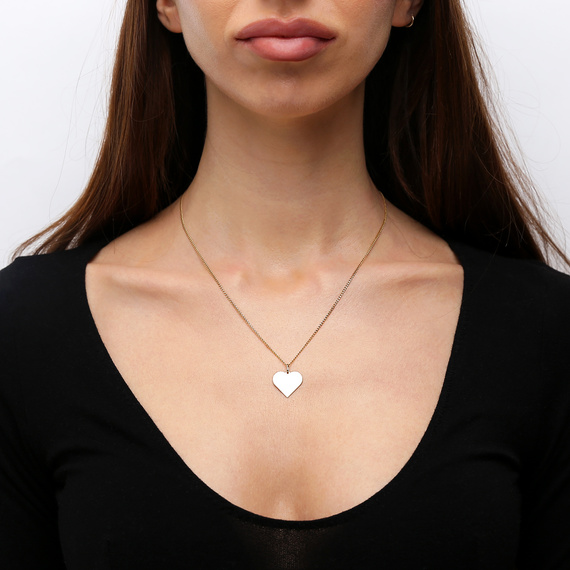 Gold 585 durchbrochener Herz-Anhänger