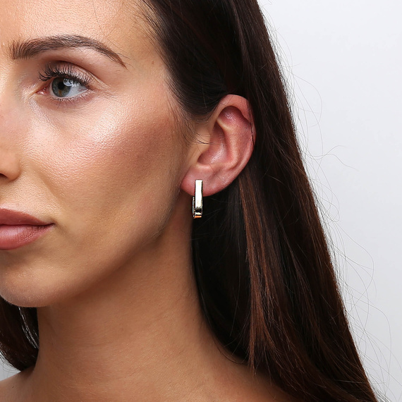 Gold 585 schlichte tropfenförmige Ohrringe