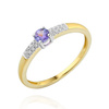 Goldring 585 Tansanit 0,17 Karat Diamanten 0,06 Karat