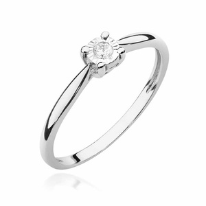 Verlobungsring aus Gold mit 0,08 Karat Diamant