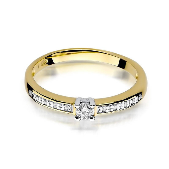 Verlobungsring aus Gold mit 0,13 Karat Diamanten