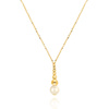 Goldperlenkette 585 facettierte Perlen Naturperle 47 cm