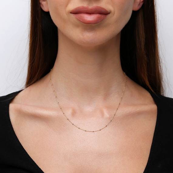 Goldkette 585 Halsband Sterne Fußkettchen Kette