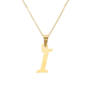 Gold-Anhänger 585 Buchstabe schräg I