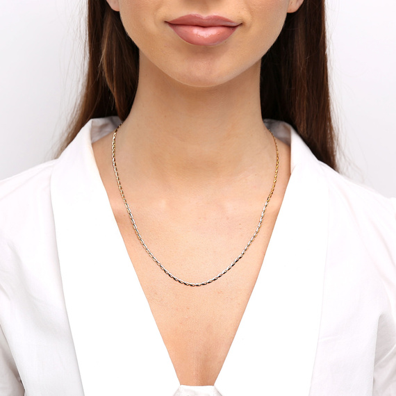 Goldkaffee Halskette 585 Kette 2 mm Gelbgold 55 cm