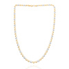 Goldkette 585 Kaffeebohnen Weiß- und Gelbgold Länge 50 cm