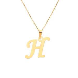 Gold-Anhänger 585 Buchstabe schräg H