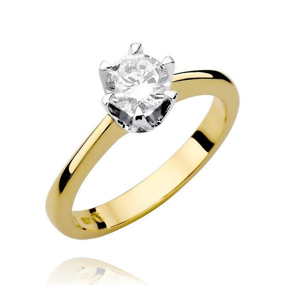 Verlobungsring aus Gold mit einem 0,50-karätigen Diamanten