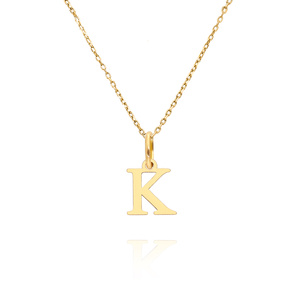 Gold-Anhänger 585 einfacher Kleinbuchstabe K