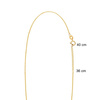 Gold 585 Choker-Halskette Schwarzer Zirkonia-Anhänger 7 Zirkonias