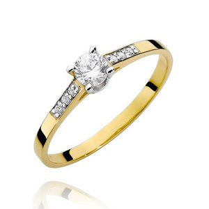 Verlobungsring aus Gold mit 0,21 Karat Diamanten