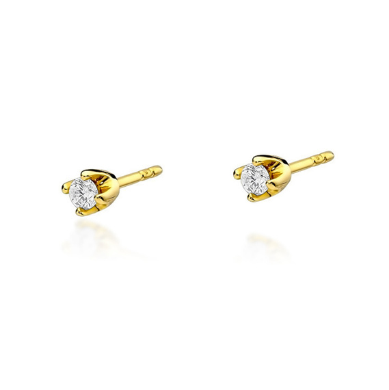 Gold-Ohrringe 585 ovale Rubine Diamanten 0,71 ct
