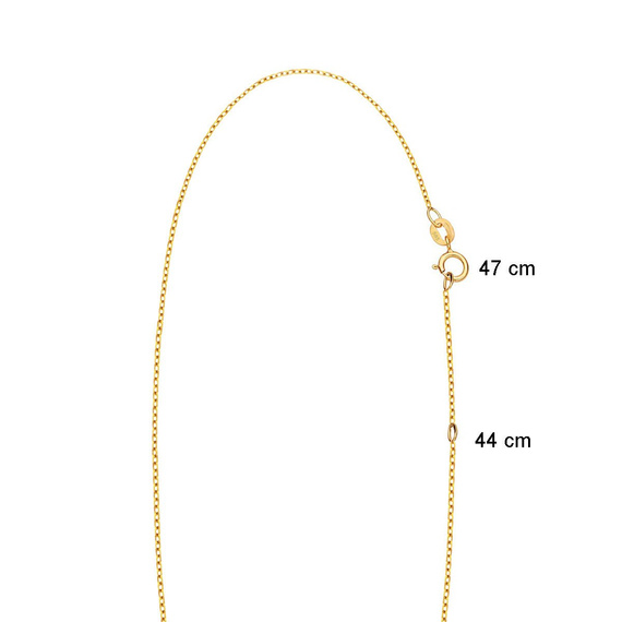 Goldkette Halskette mit Zirkonia Krawatte Teardrop 585 aus der Kollektion Persephone