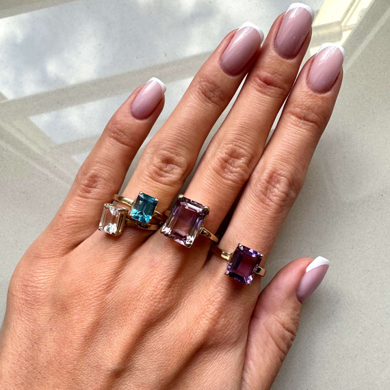 Goldring 585 Saphir 0,43 Karat Diamanten 0,14 Karat