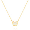 Gold Schmetterling Halskette 585 Schmetterling Perlmutt Diamant Fußkettchen Kette