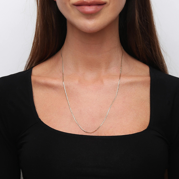 Goldkette 585 gepanzert voll 2 mm Länge 45 cm