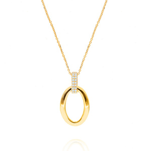 Gold Oval Halskette 585 Zirkone Fußkettchen Kette