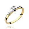 Gold Verlobungsring mit Diamant Weißgold 0,10 ct