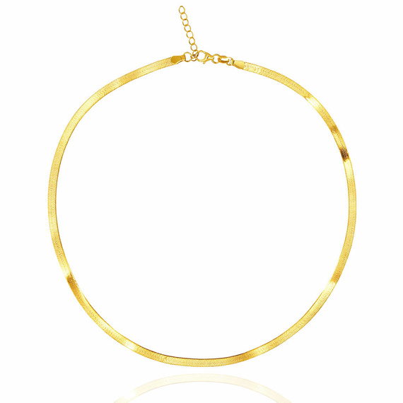Goldkette Schlangenband 585 glatt 4 mm Länge 45–48 cm