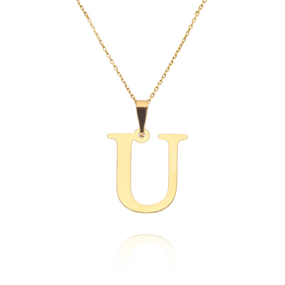 Gold-Anhänger 585 einfacher Buchstabe U Höhe 2 cm