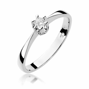 Verlobungsring aus Gold mit einem 0,10-karätigen Diamanten