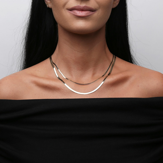 Goldband Halskette schmaler Adder 585 glatt 2,5 mm Länge 36-40 cm Choker