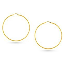 Große goldfarbene Ohrringe 5 cm 585