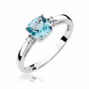 Goldring 585 Topas 0,70 ct mit Diamanten 0,03 ct