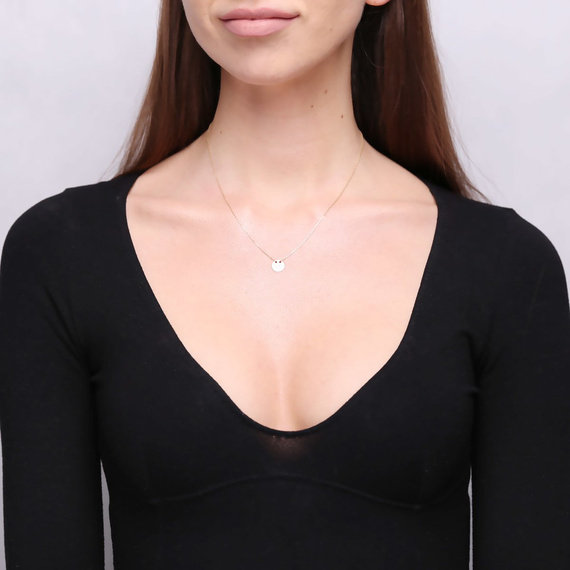 Goldene Halskette 585 Kreis