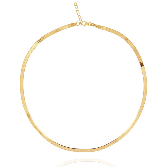 Goldband Halskette Adder 585 glatt 4 mm Länge 36-40 cm Choker