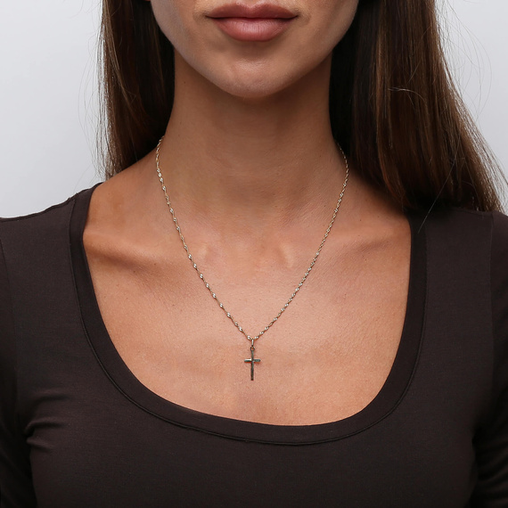 Gold 585 Diamant-Kreuz-Anhänger